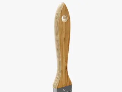 Narrow painting brush 02 3D model