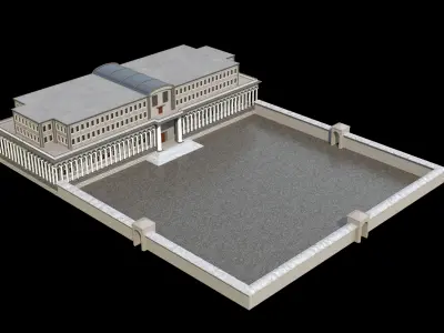 building roman temple 3D model