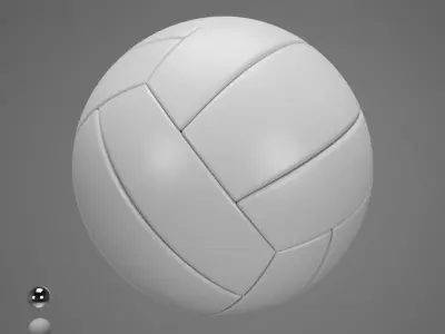 Volleyball White 3D model
