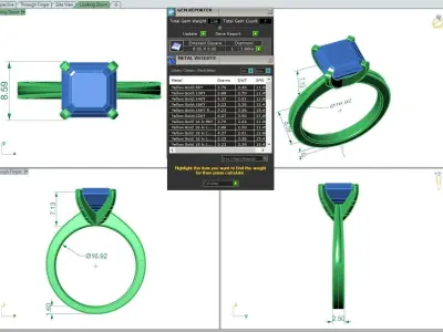 Engagement ring Lucia ascher 3D print model