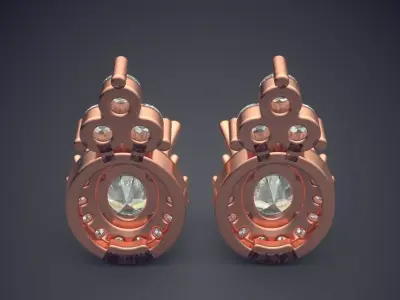 Luxury Cufflinks With Huge Diamonds CAD 5464 3D print model