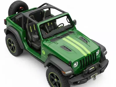 Jeep Wrangler Off Road Concept Low-poly 3D model