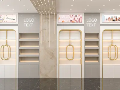 cosmetics shop design 3D model