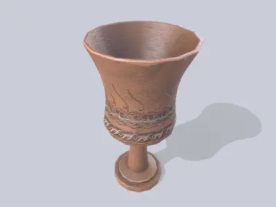 Clay pot Low-poly 3D model