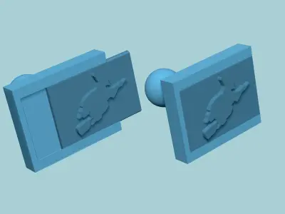 Stamp 52 - Flying Witch - Fondant Decoration Maker Toy 3D print model