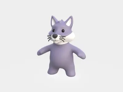 Little animal baby - Wolf cute - Animated  Low-poly 3D model