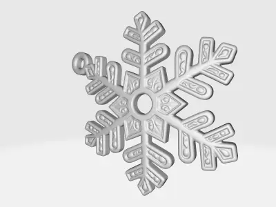 Elegant Snowflake Ornament Christmas Decoration Winter  3D print model
