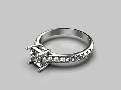Tiffany  Luxury Diamond Ring 47 3D print model