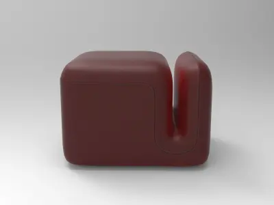 Copy Pouf Low-poly 3D model