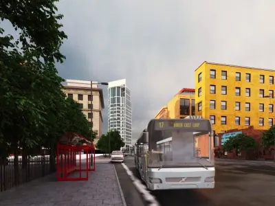 Bus Simulation City Traffic 3D model
