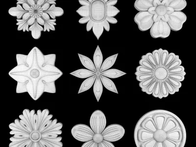 Ornament Element Pack 12 3D model