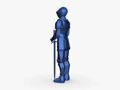 Knight low poly 3D print model