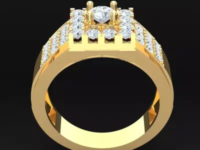 Luxury Men Rings Designs 5MR006 3D print model