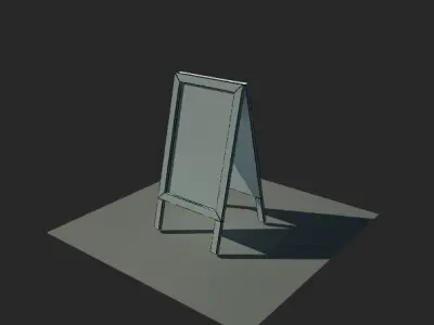 Menu Board Free low-poly 3D model