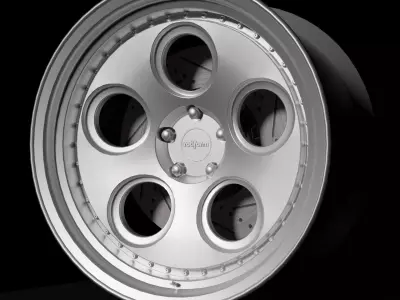 DIA - 3 Piece Wheels - Game Ready Low-poly 3D model