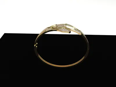  new gold braclet ring 3D print model