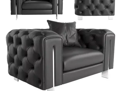 sofa single person American 3D model