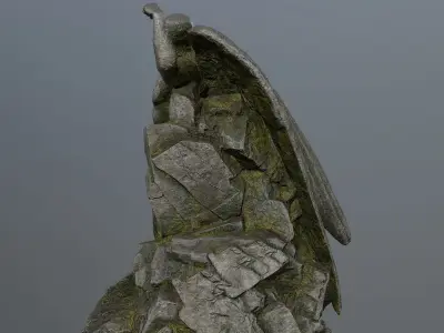 Man statue 1 Low-poly 3D model get