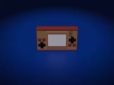 GAME READY PORTABLE GAME CONSOLE Free low-poly 3D model