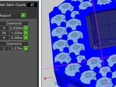 pendant trapezoid gold 3D print model