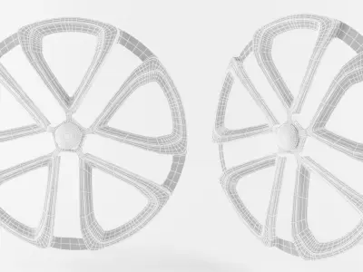 RingForTire silver wheel rim Free 3D model