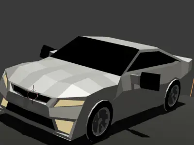 Low Poly Vehicle Low-poly 3D model