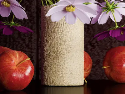 cosmos flowers 3D model