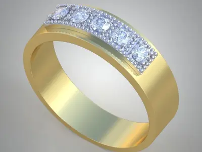 Diamond ring 0468 3D printable model  Free 3D print model