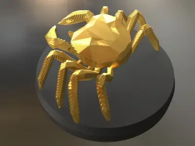 Parametric Crab Low-poly 3D model