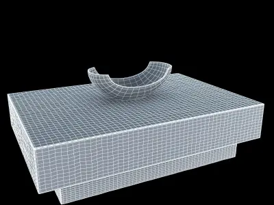 Custom made Brass table and arteriors metal  bowl 3D model