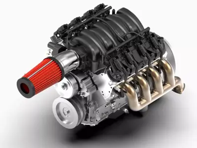 Chevy LS3 V8 Engine 3D model