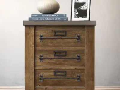 RH MERCANTILE 24in CLOSED NIGHTSTAND 3D model