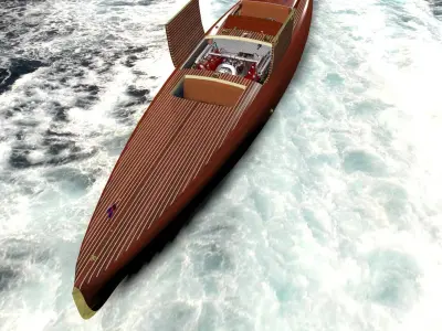 Baby Bootlegger G5 Speed Boat 3D model