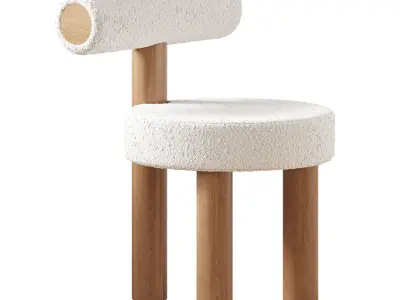 Ezra Dining Table And Freddo Dining Chair 3D model