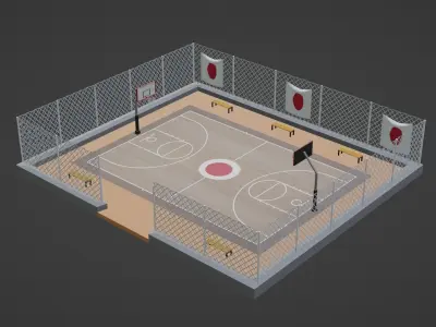 Basketball Stadium - Japan Low-poly 3D model
