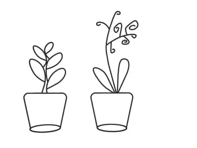 LIKNANDE two potted plants in vase Free 3D model