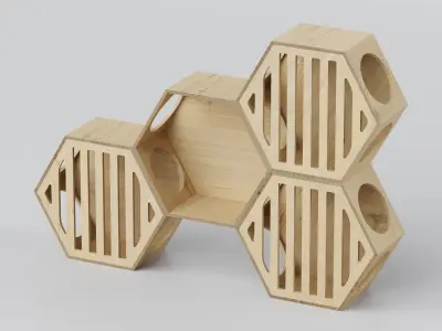 Cat House Wall Mounted 3D model