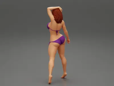 Young Woman Body In Summer Fashion Bikini 3D print model