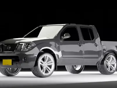 Nissan Navara 2013 Low-poly 3D model