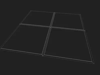Scifi floor Low-poly 3D model
