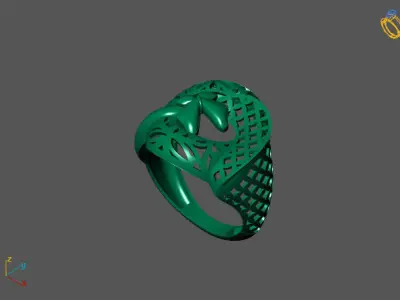 Fancy Womens Rings Plain Rings Ready STL 3DM Models Rings 3D print model 50