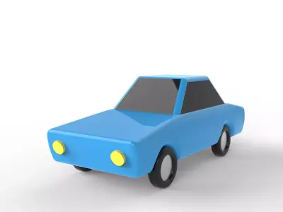 Coupe Toon Car 3D model