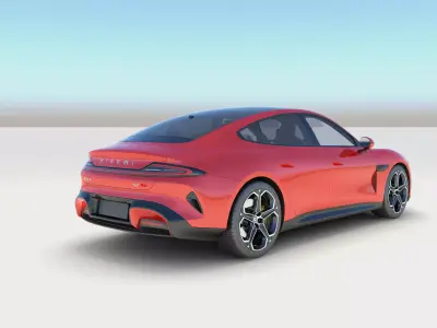 xiaomi su7 with interior 3D model