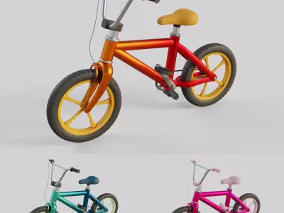 Cartoon Bike PBR 3D model