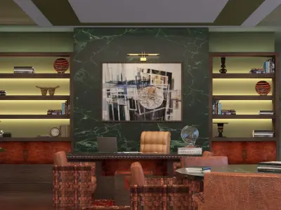 ZEMEN BANK CEO OFFICE DESIGN Free low-poly 3D model