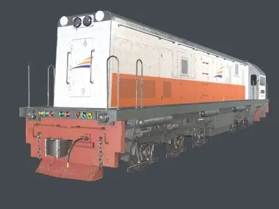 CC 201 Locomotive Low-poly 3D model