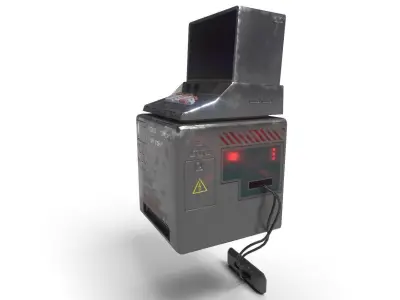 Sci Fi Computer Low-poly 3D model