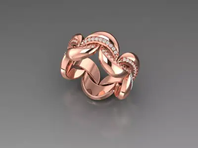 BAND RING 3D print model 5
