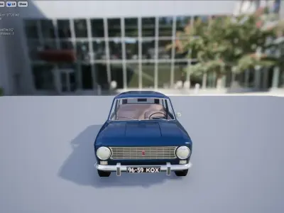 VAZ2102 old car for sims Low-poly 3D model