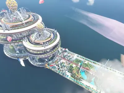 Fusion Torus City Low-poly 3D model